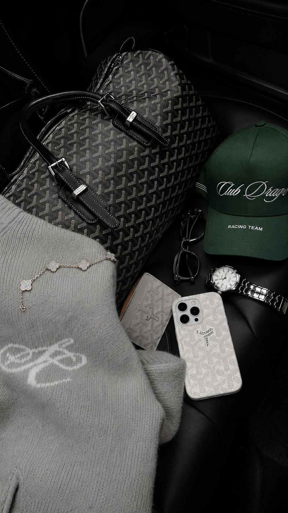 Coque Goyard Blanche Luneva
