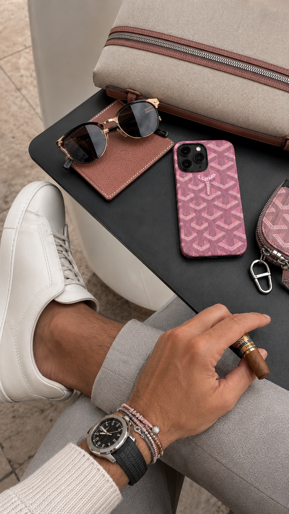 Coque Goyard Rose Luneva