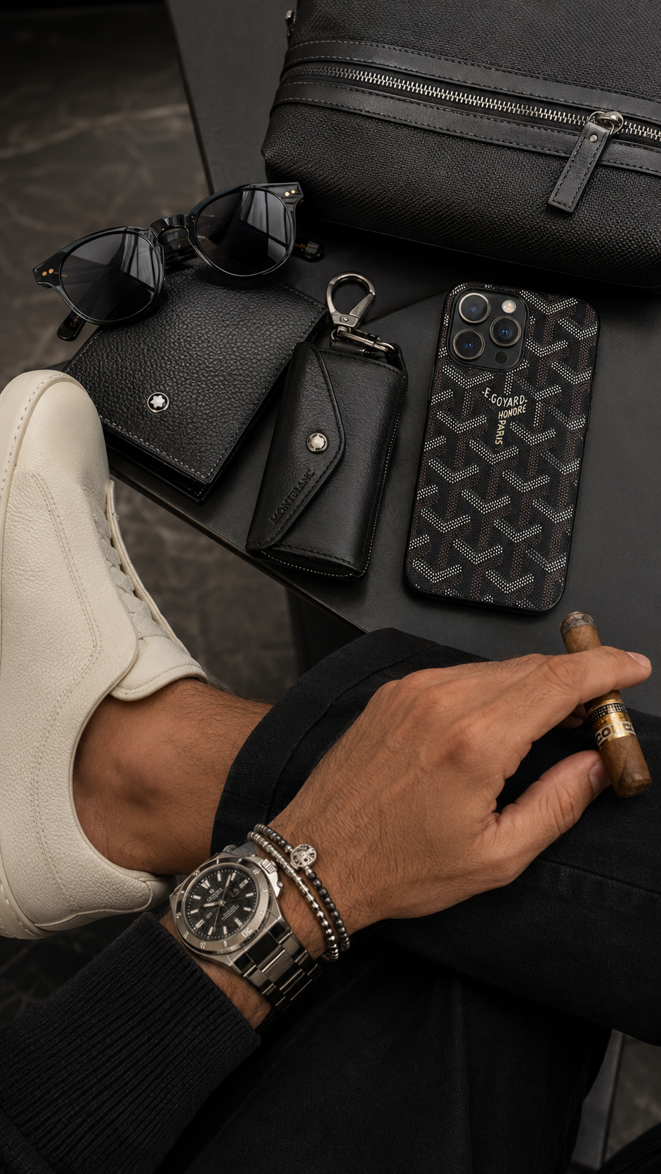 Coque Goyard Noire Luneva