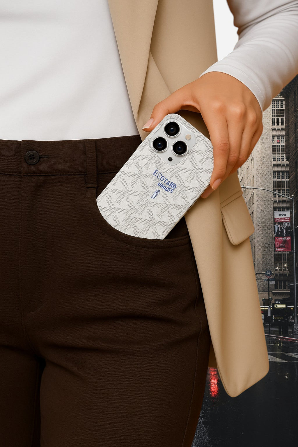 Coque Goyard Blanche Luneva